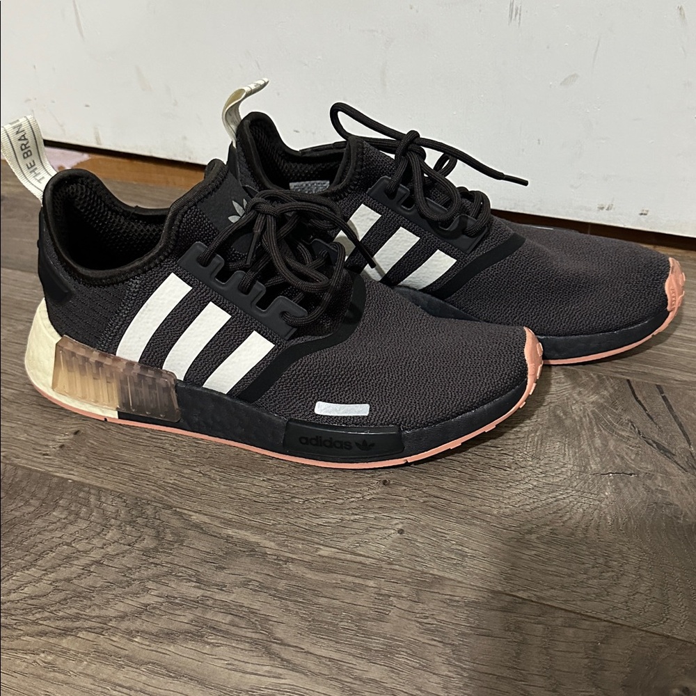 Adidas NMD RJ1 shoes- GX6495 Night Brown/Core Black/White; youth 7/women 8.5